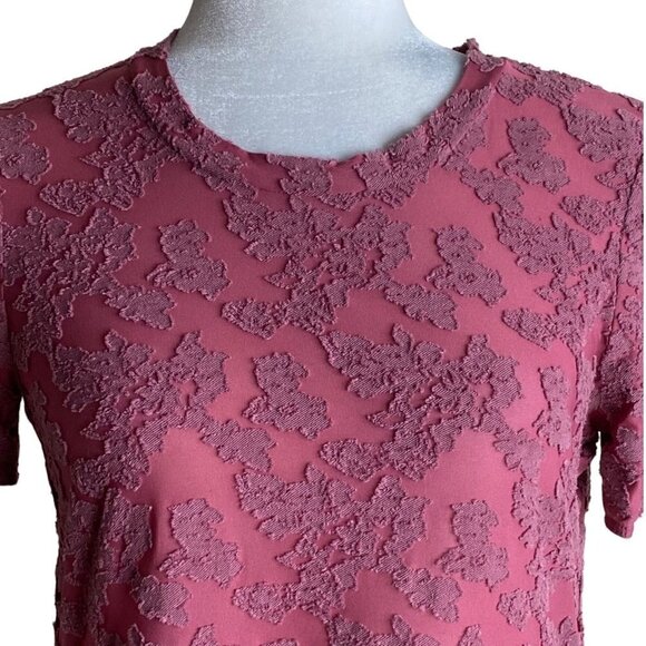 Wilfred Aritzia Tarascon Appliqued Floral Semi Sheer Fabric Blouse Women's Sz XS - Picture 5 of 10